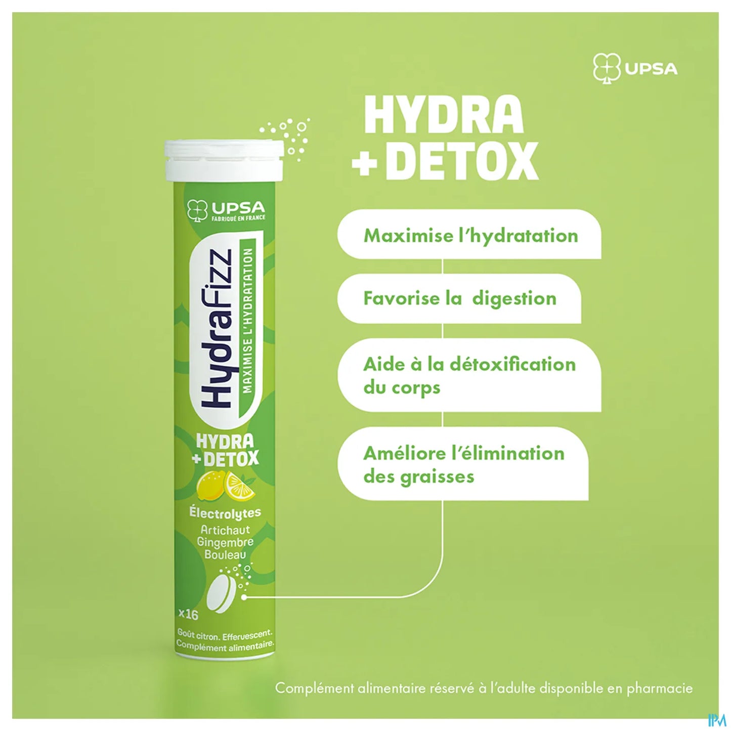 HydraFizz Hydra+Detox 16 Effervescent Lemon Tablets