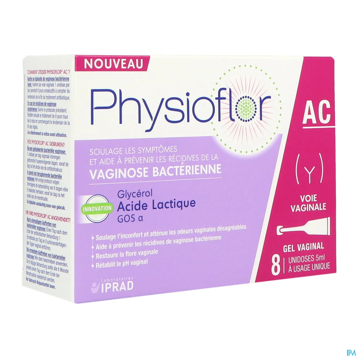 Laboratoires Iprad Physioflor AC Vaginal Gel 8 Single-Doses 5ml