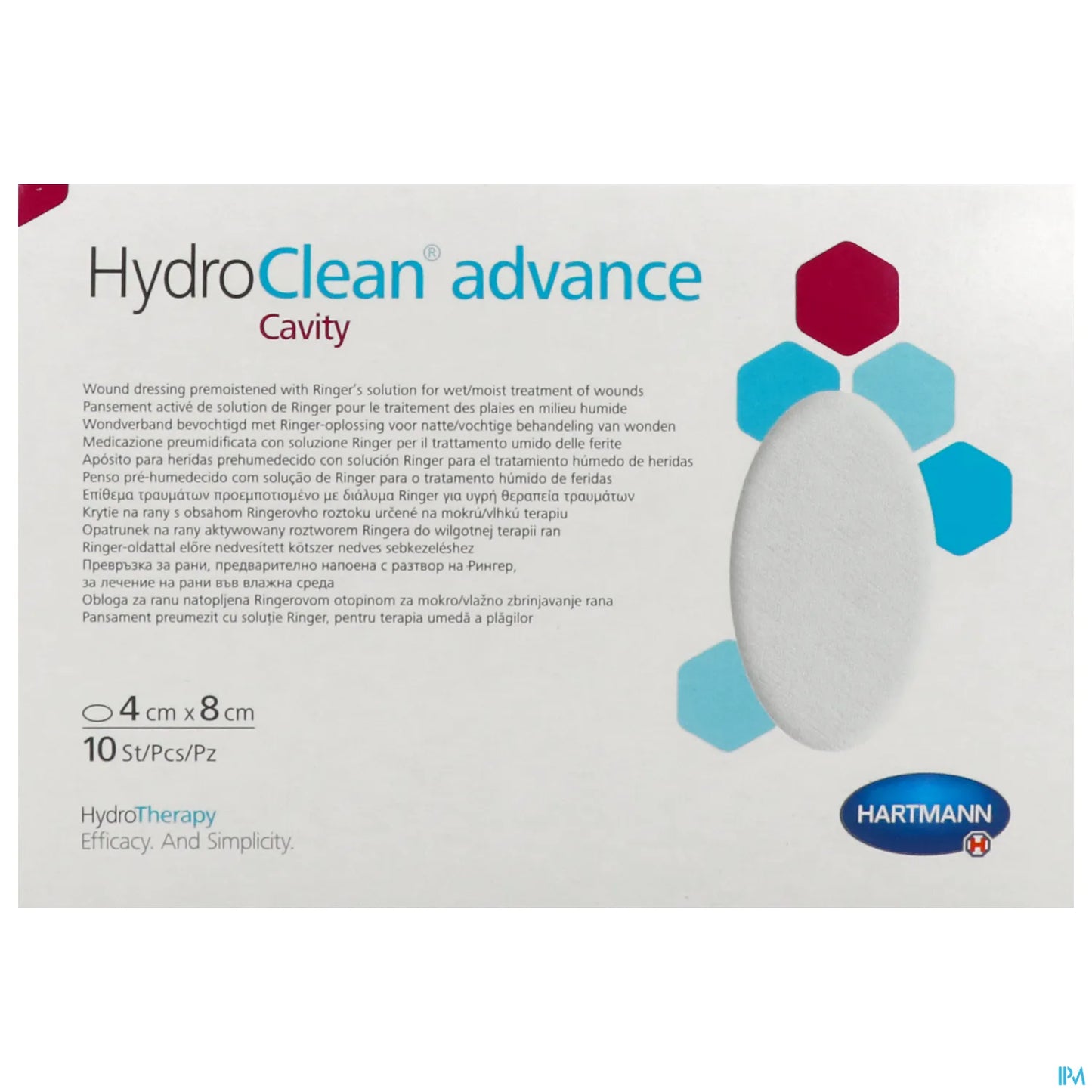 Paul Hartmann HydroClean Advance Cavity Pansement Irrigo-Absorbant Ovale 4x8cm B/10