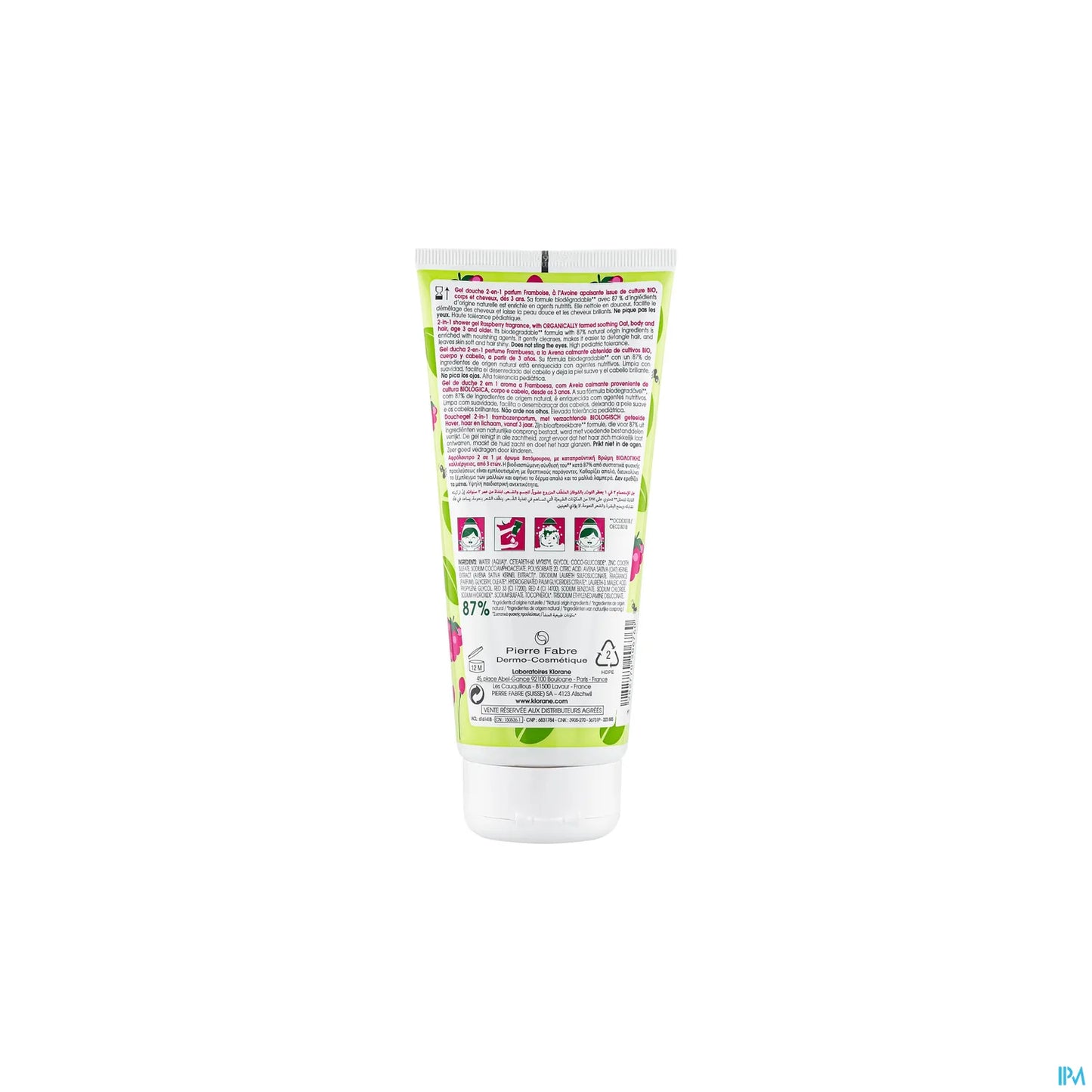 Junior Gel Douche Framboise 200ml