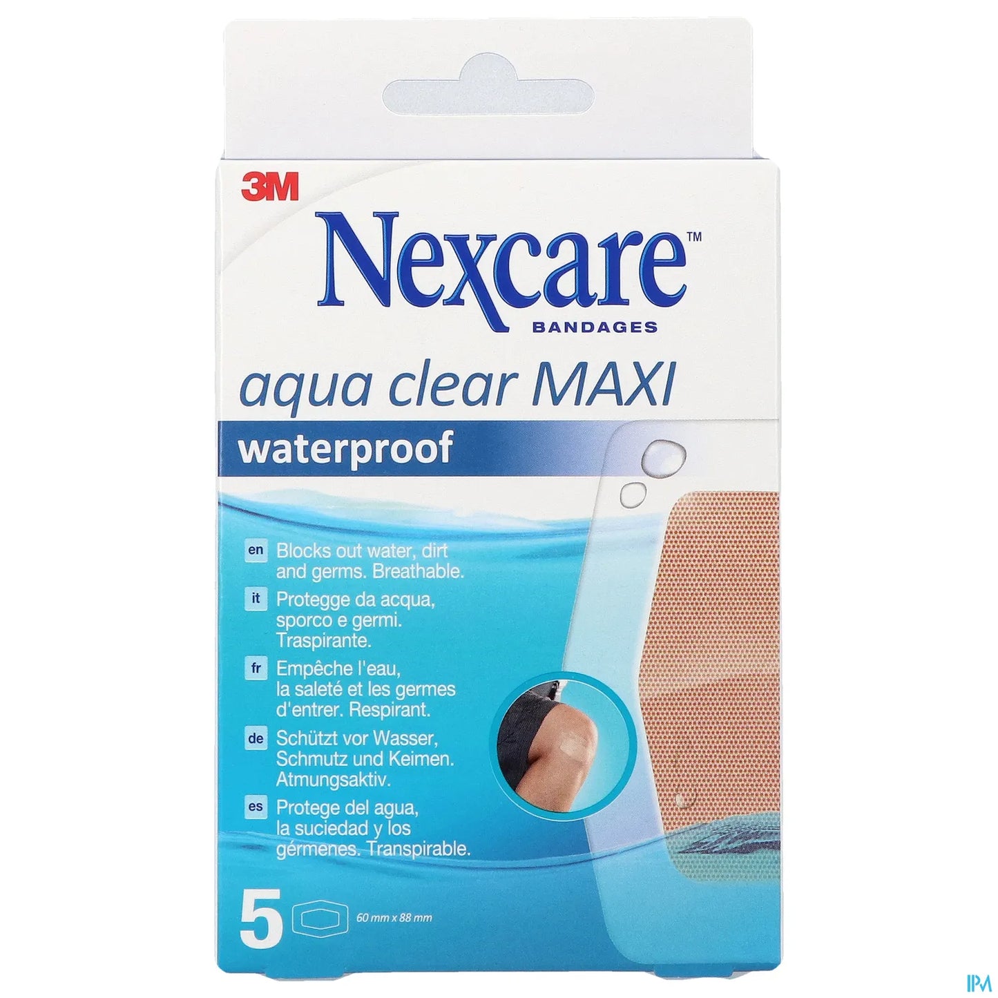 3M Nexcare Aqua Clear Maxi Waterproof Dressings 60mm x 88mm x5