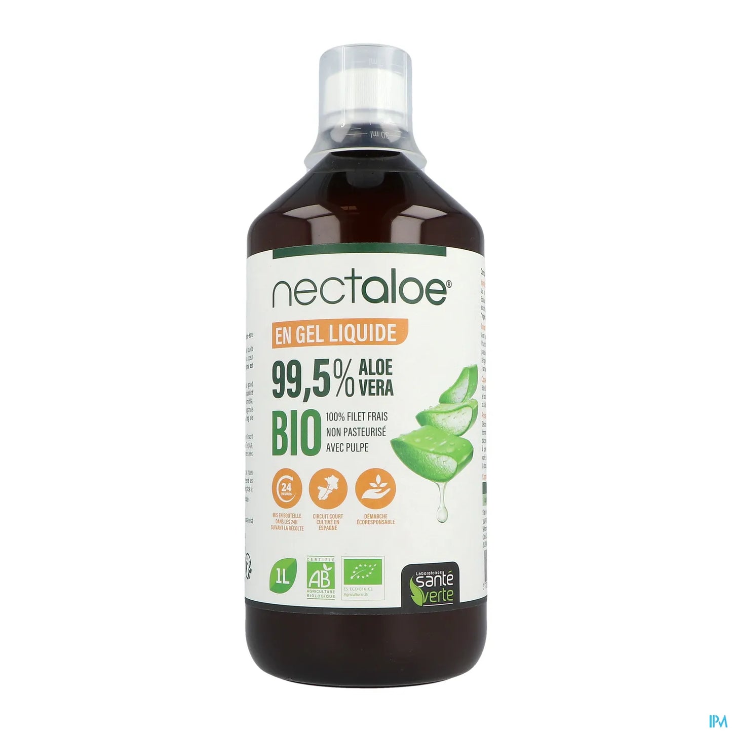 Gel liquido di aloe vera biologico Nectaloe 1L