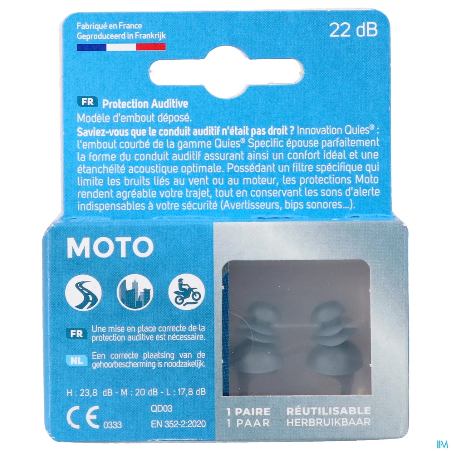 Protection Auditive Spécifique Moto 1 Paire