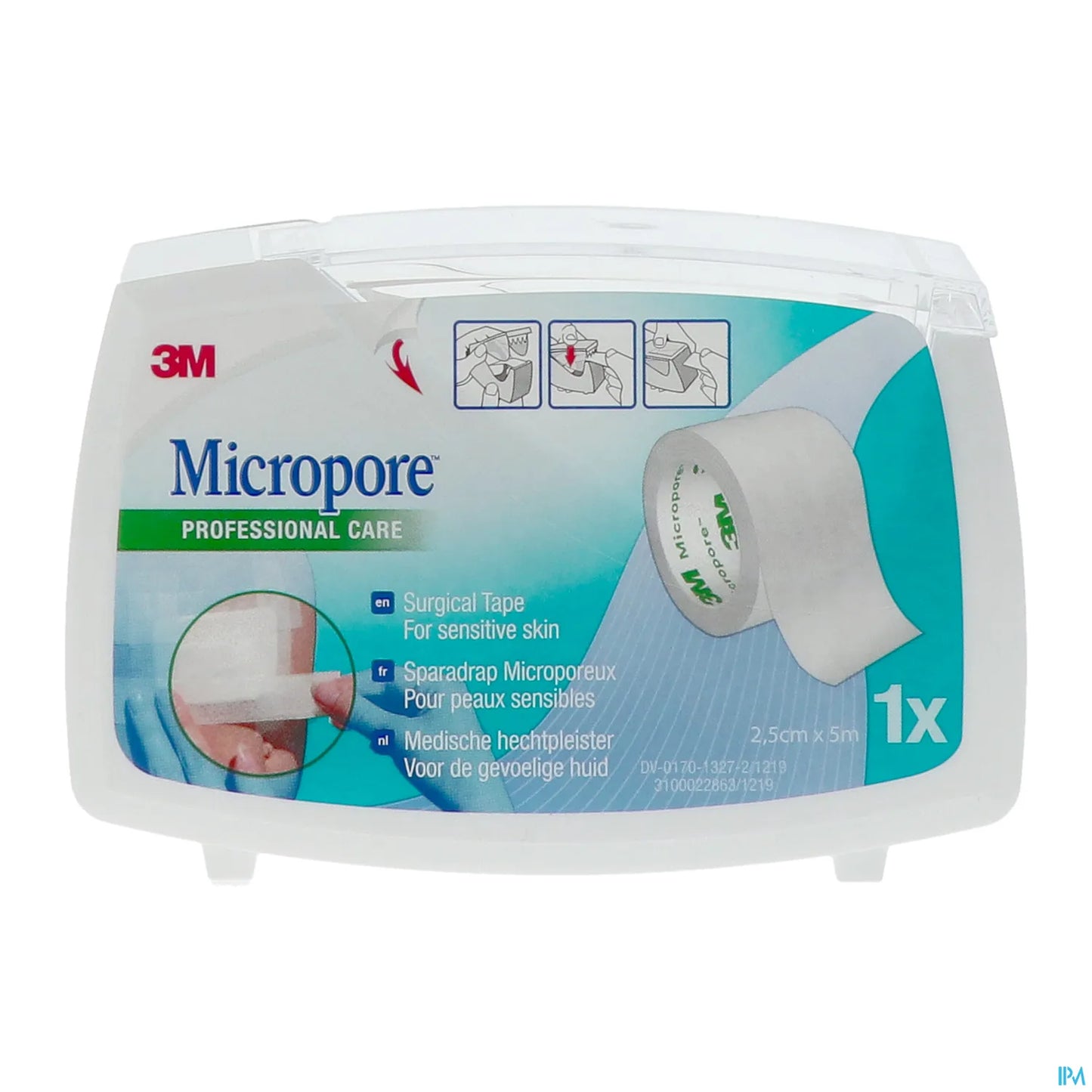 Sparadrap Microporeux 25 mm x 5 m Dévidoir