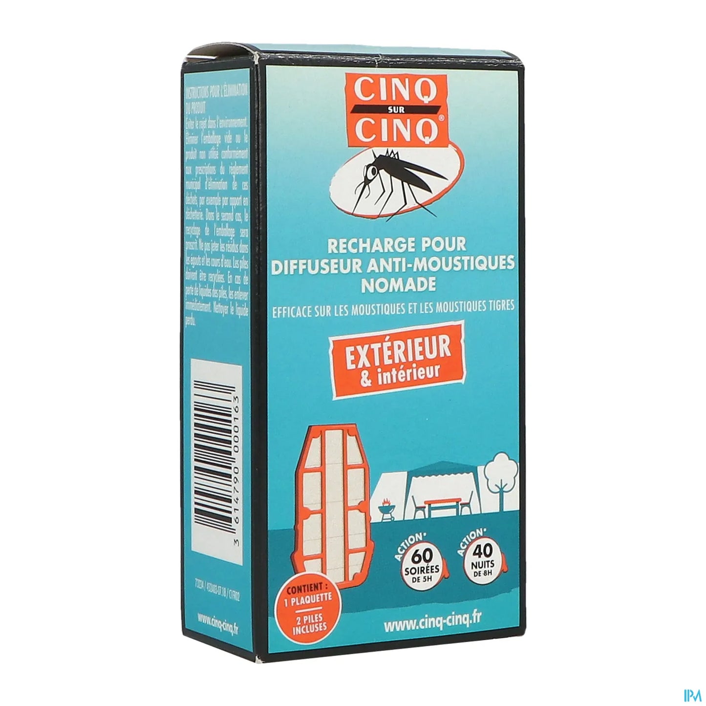 Recharge Diffuseur Nomade 1 Plaquette 2 Piles