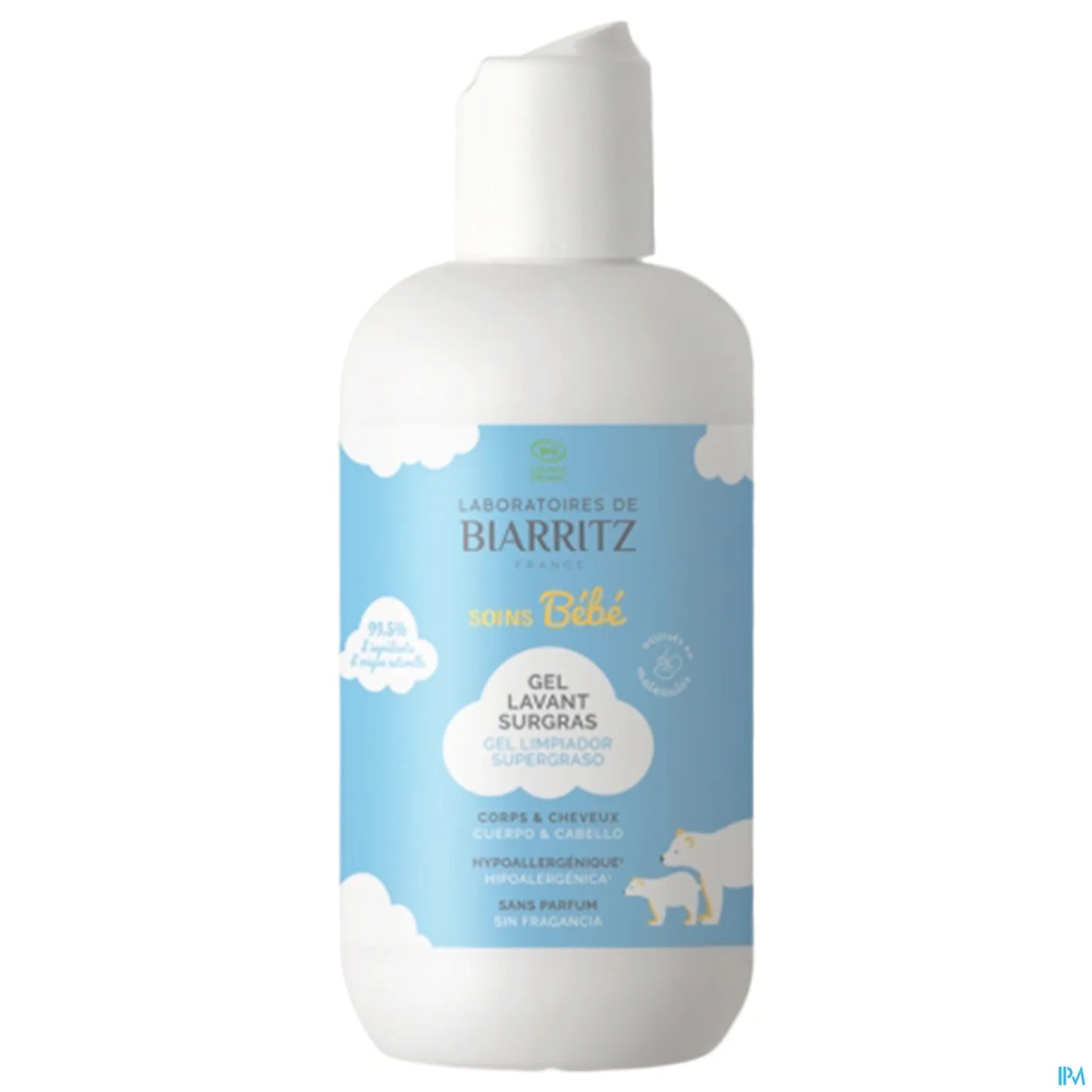 Gel Lavant Surgras Bio Sans Parfum 200ml