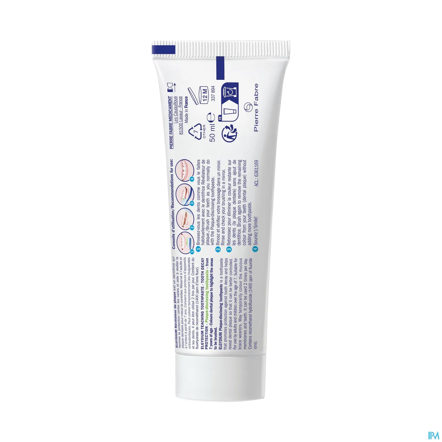 Dentifrice Éducatif Révélateur de Plaque 50ml
