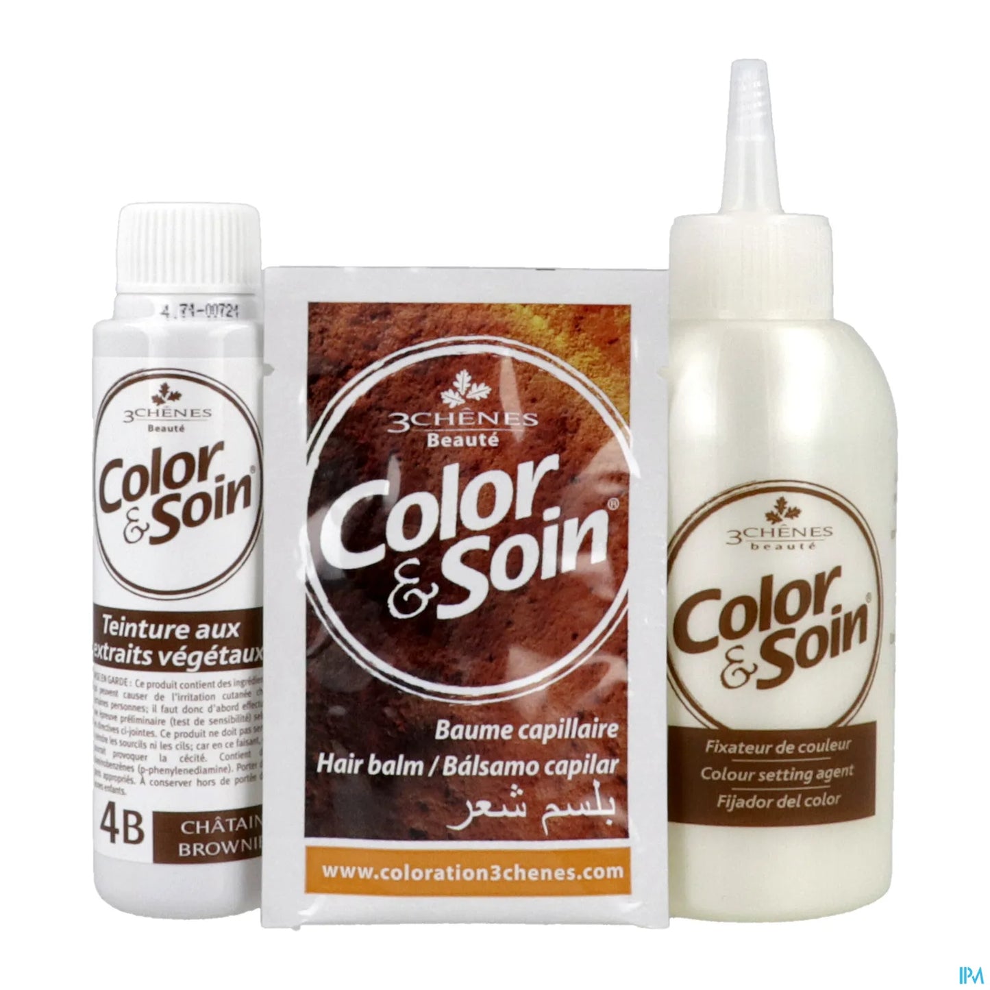 3 Chênes Color & Soin Coloration Permanente 4B Châtain Brownie