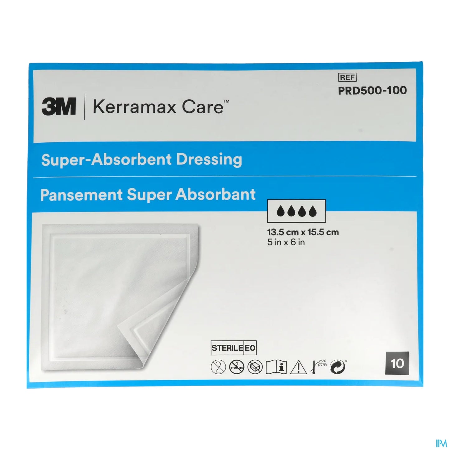 Kerramax Care Pansement Super-Absorbant 13,5x15,5 cm 10 unités