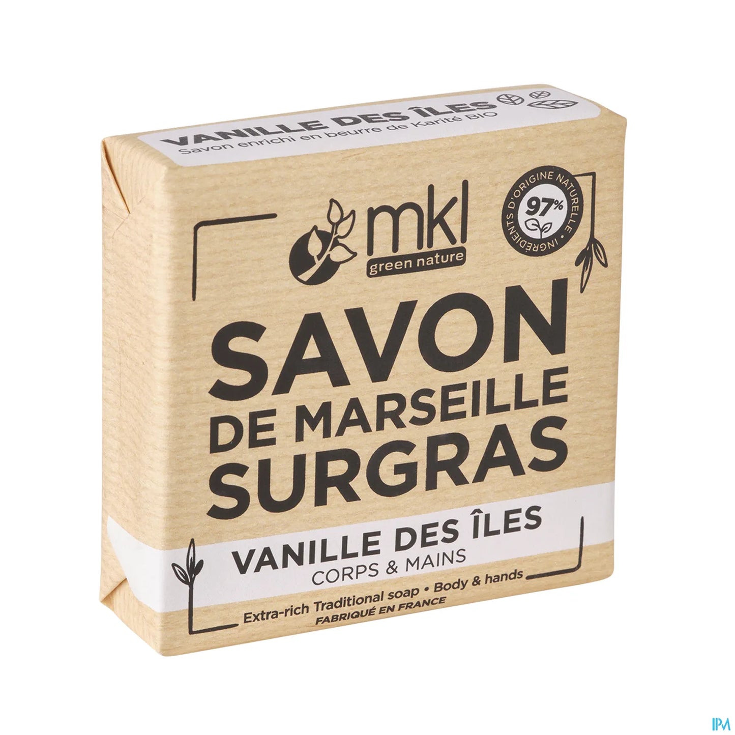 Savon de Marseille Surgras 100 g Vanille des îles