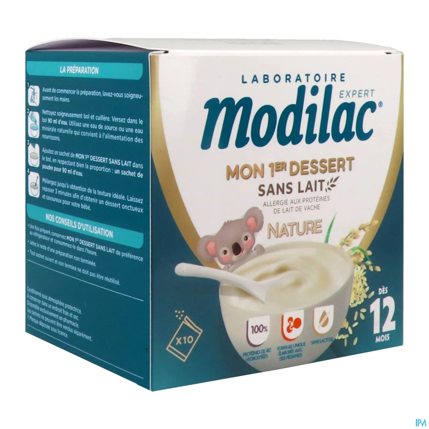 Premier Dessert Sans Lait Nature dès 12 Mois 10 sachets