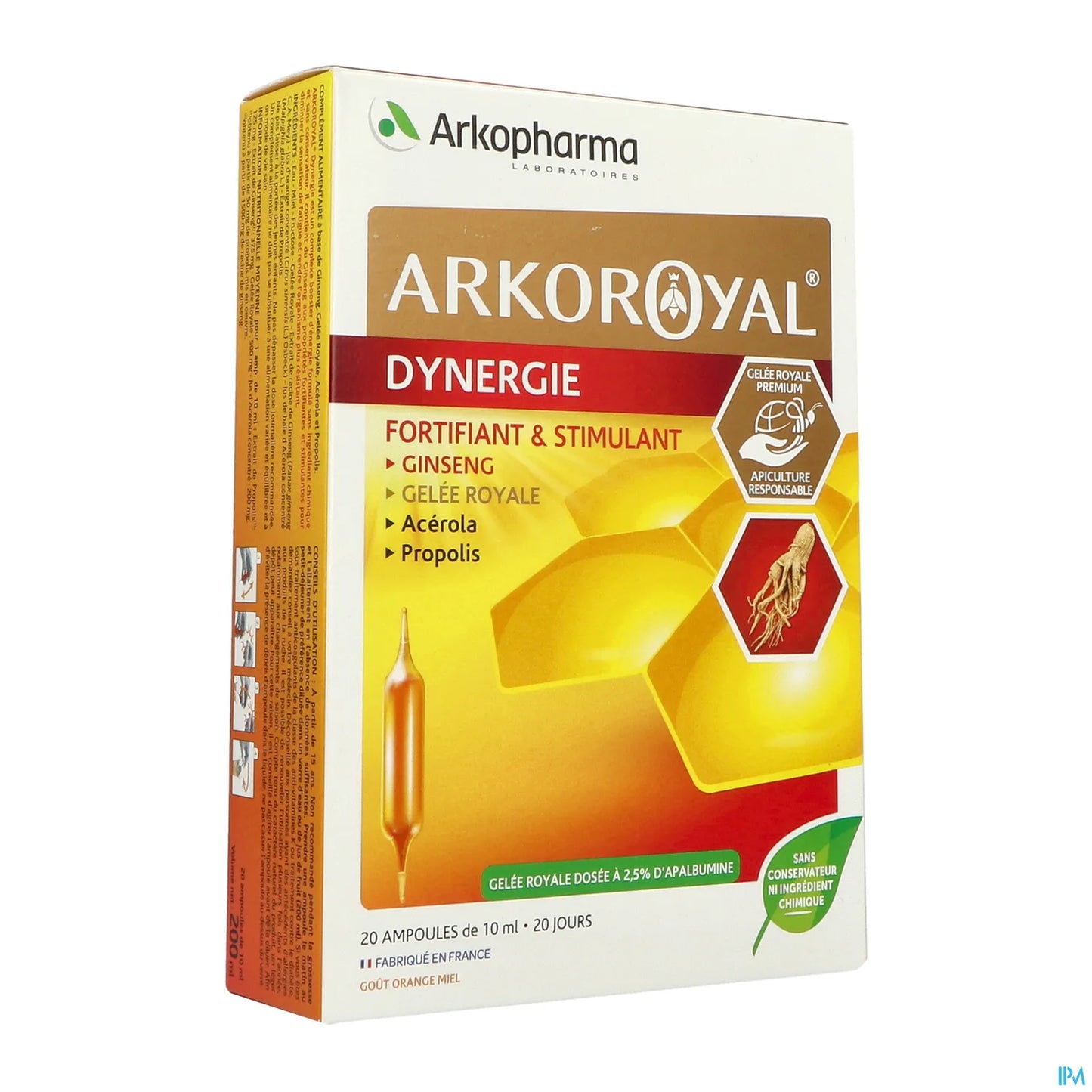 Arko Royal Dynergie Ginseng Royal Jelly Propolis 20 Phials 10ml