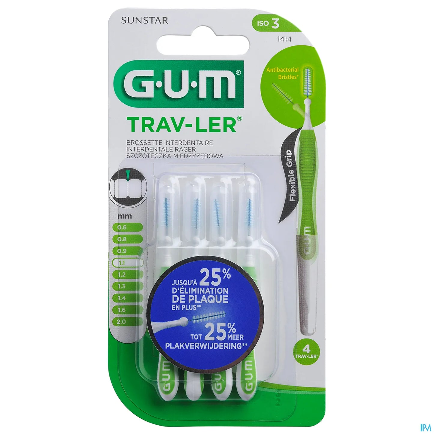 Brossettes Interdentaires Trav-Ler 1.1mm x4