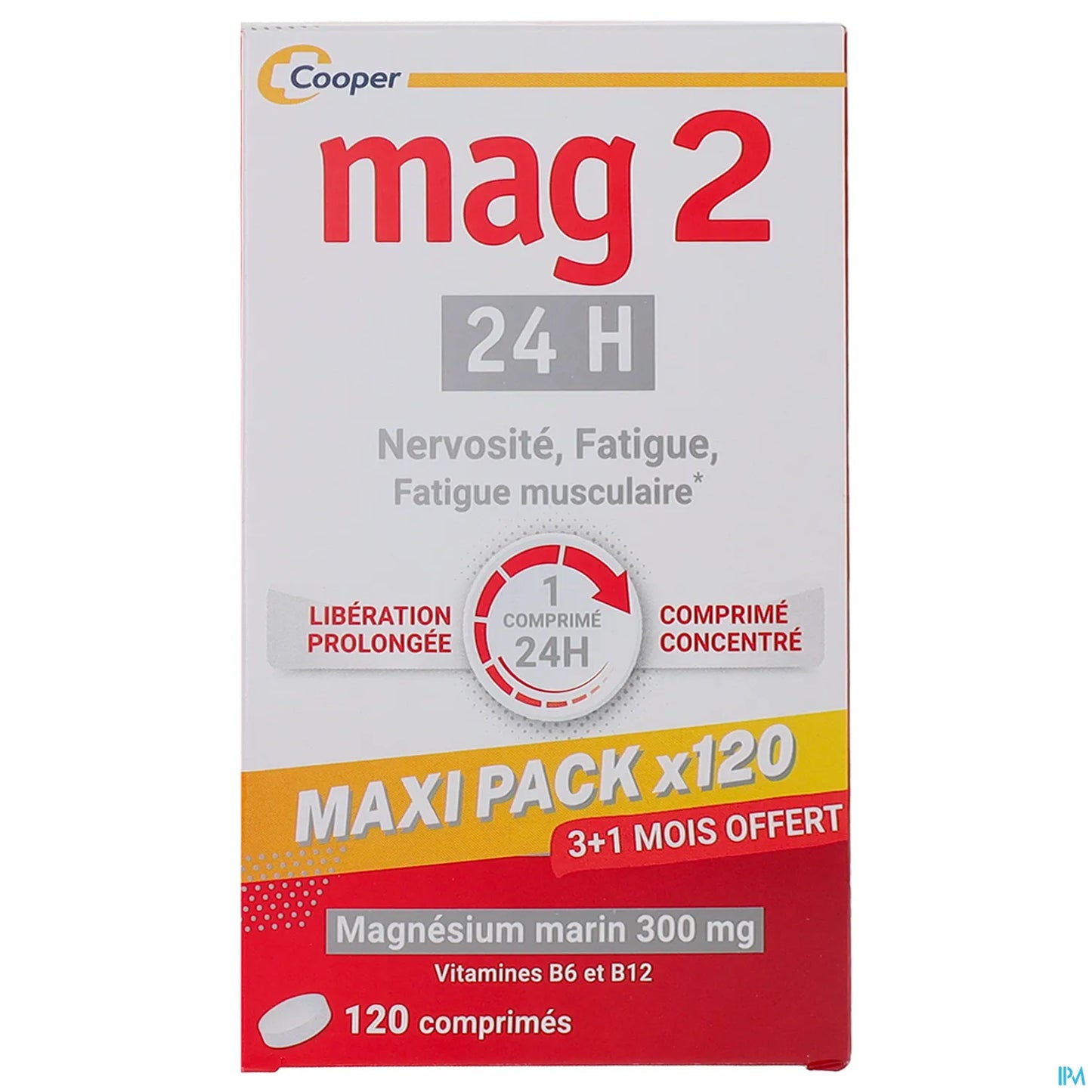 Mag 2 24H Formule Renforcée 120 Comprimés