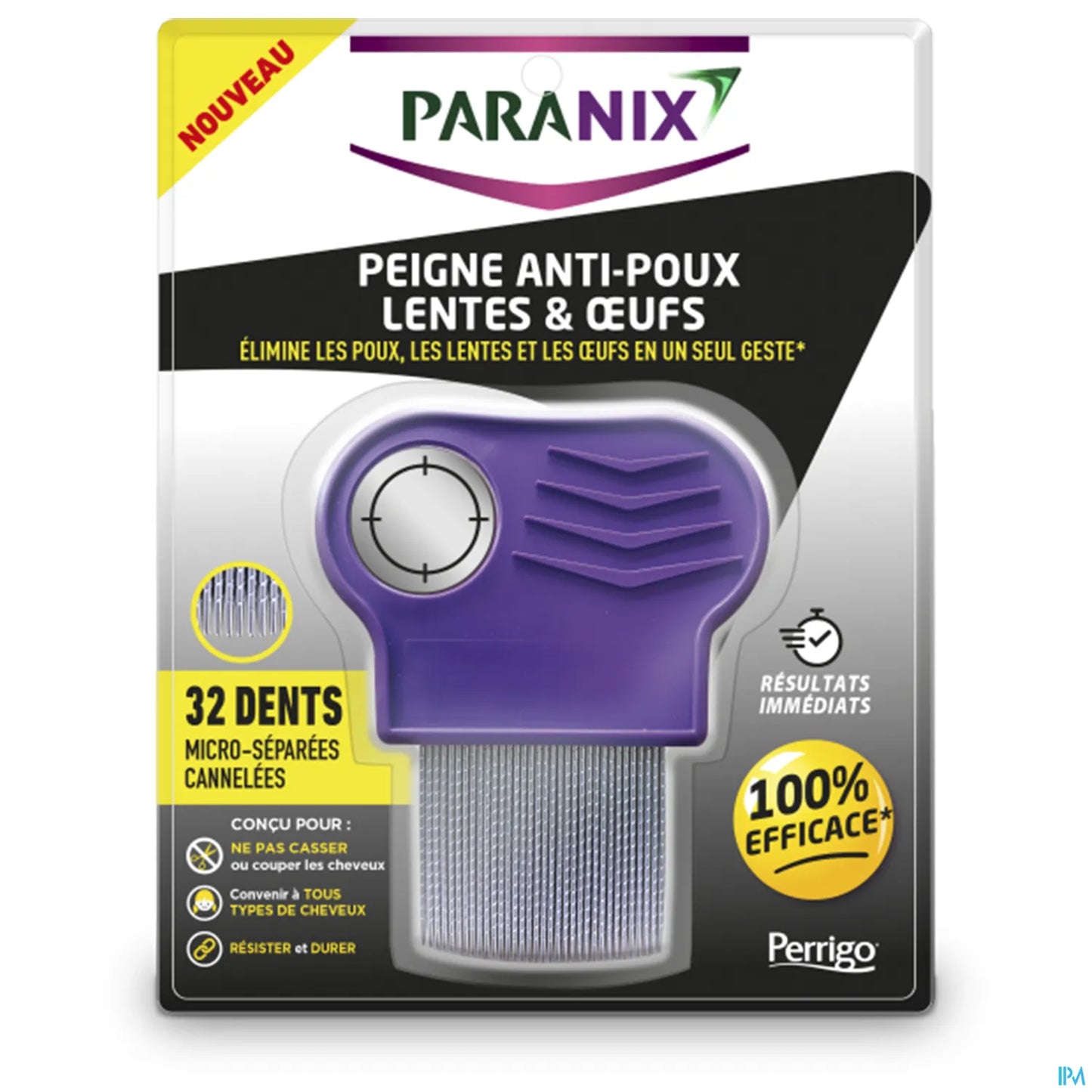 Peigne Anti-Poux Lentes Oeufs Métallique 1 Unité