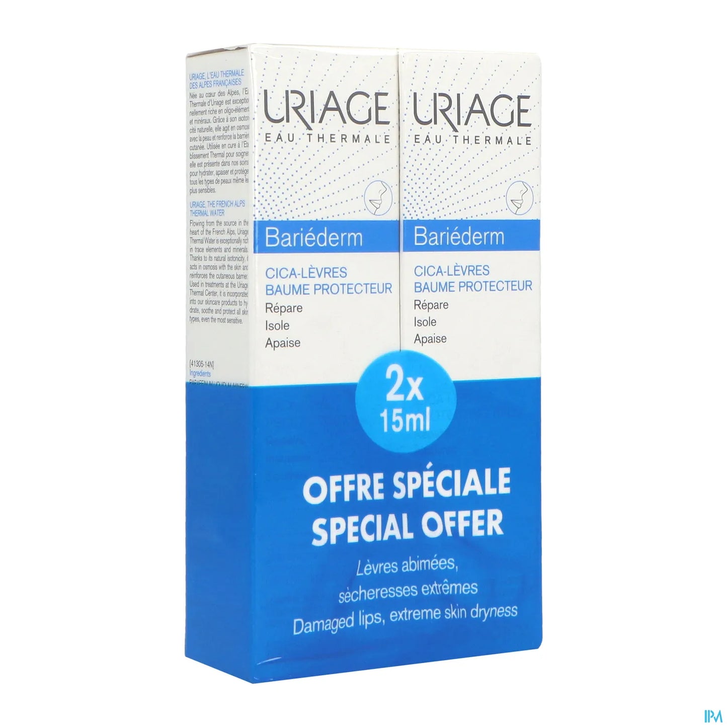 Bariederm Cica Lèvres 2 x 15 mL.