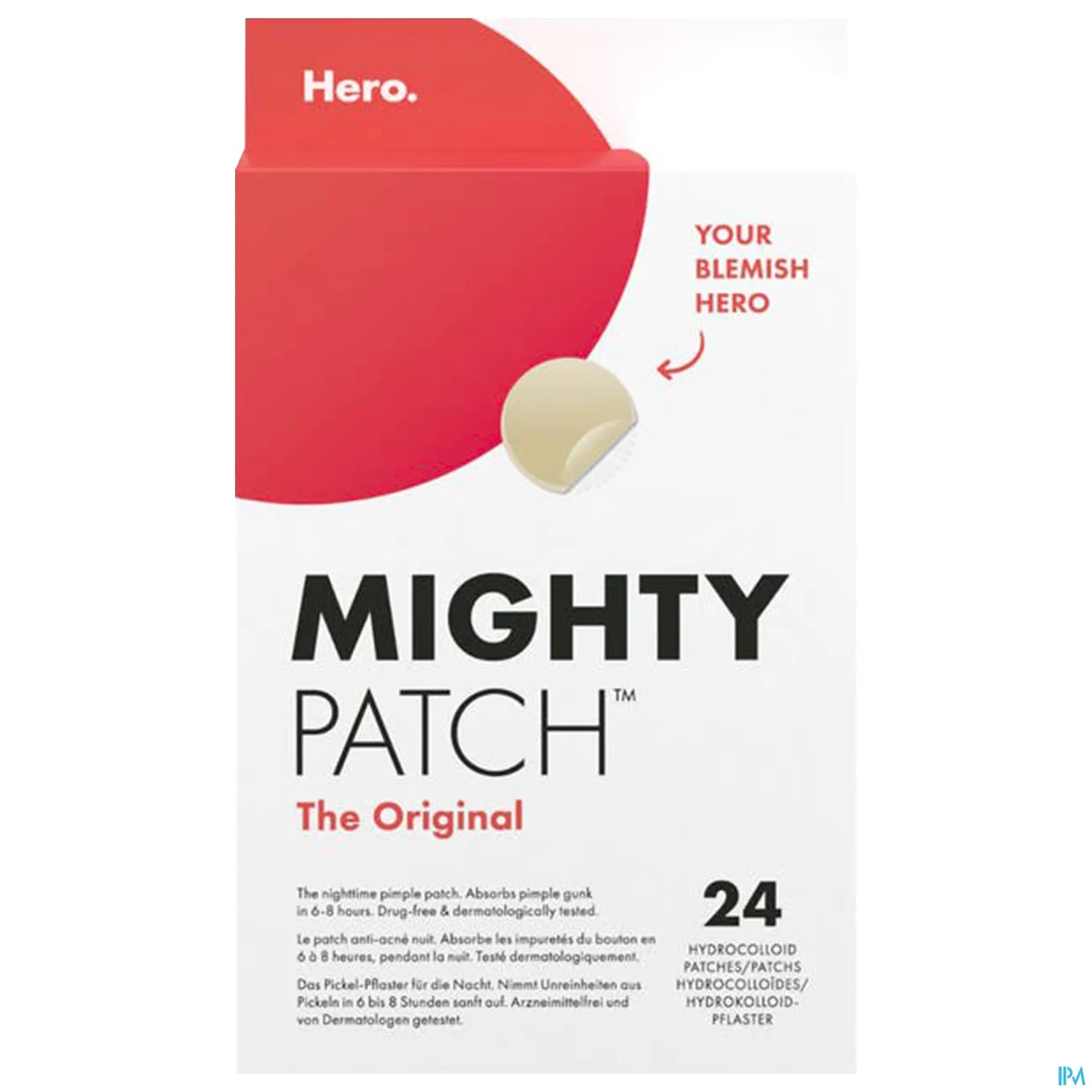 Mighty Patch Original Patchs de Nuit Anti-Acné 24 Patchs Hydrocolloides