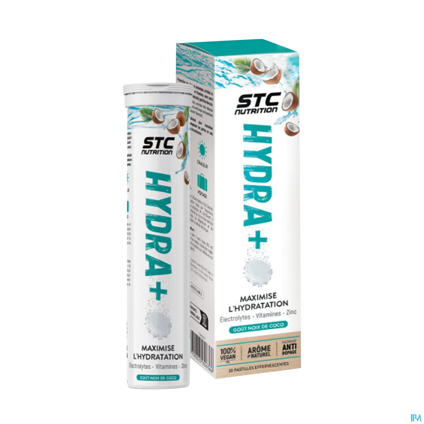 STC Nutrition Hydra+ Pastilles Effervescentes Noix de Coco Boite de 20