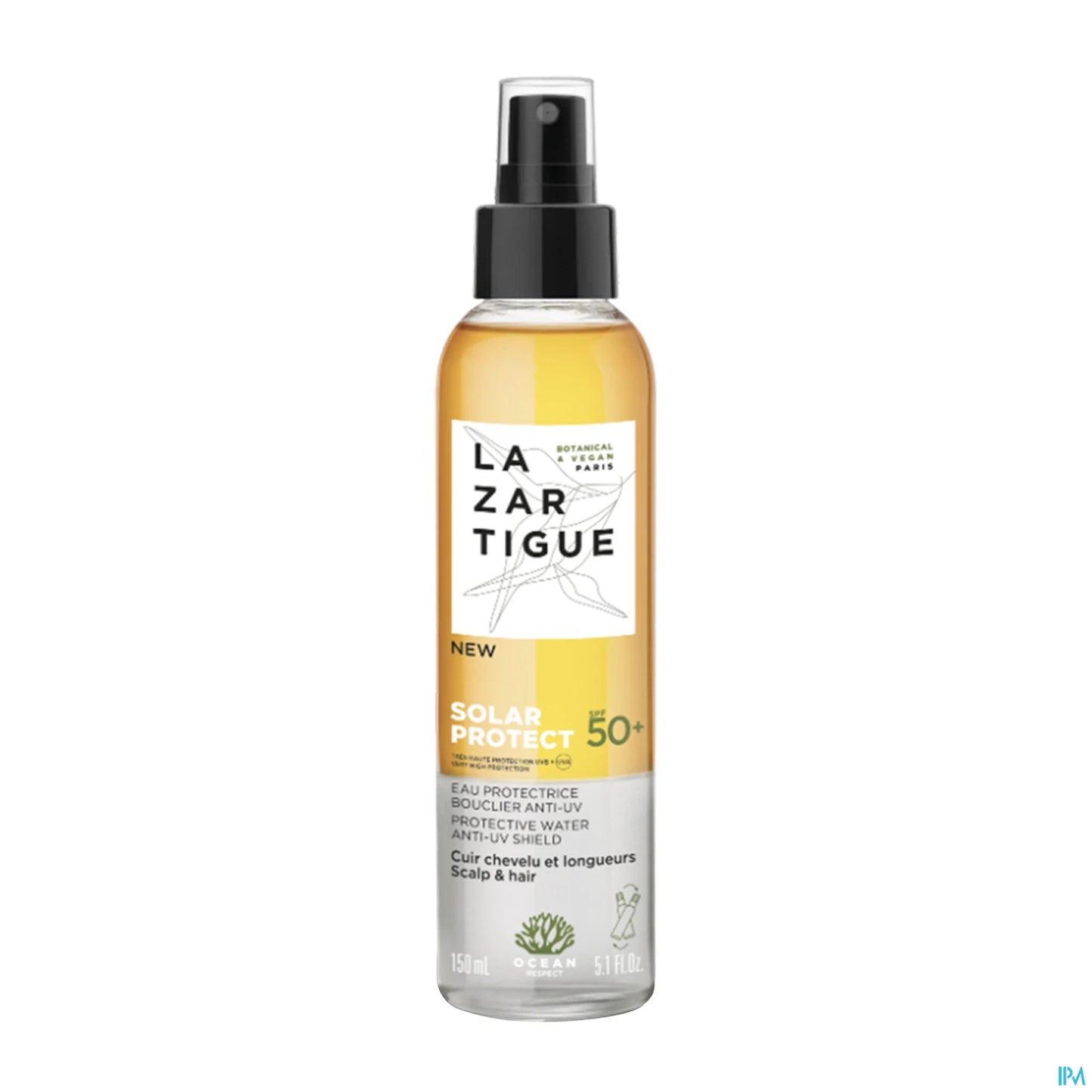 Lazartigue Eau Solaire Protectrice Cheveux Facteur de Protection 50+ 100 mL