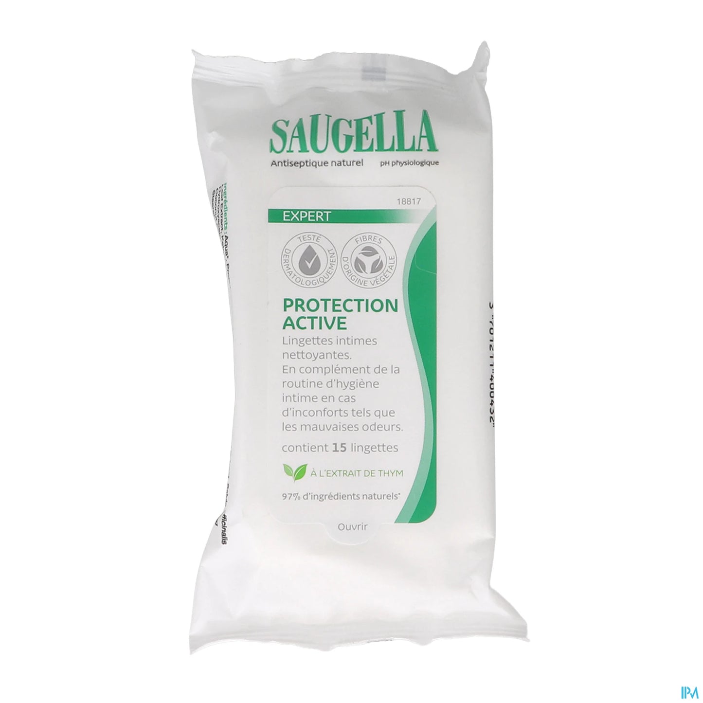 Lingettes Antiseptiques Intimes Boîte de 15