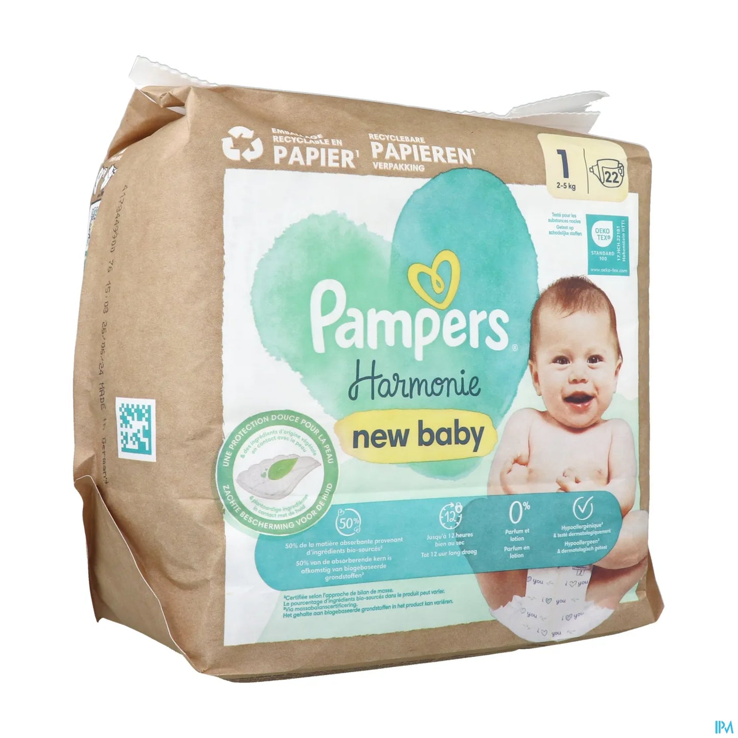 Harmonie Couches Taille 1 2-5 Kg Pack de 22