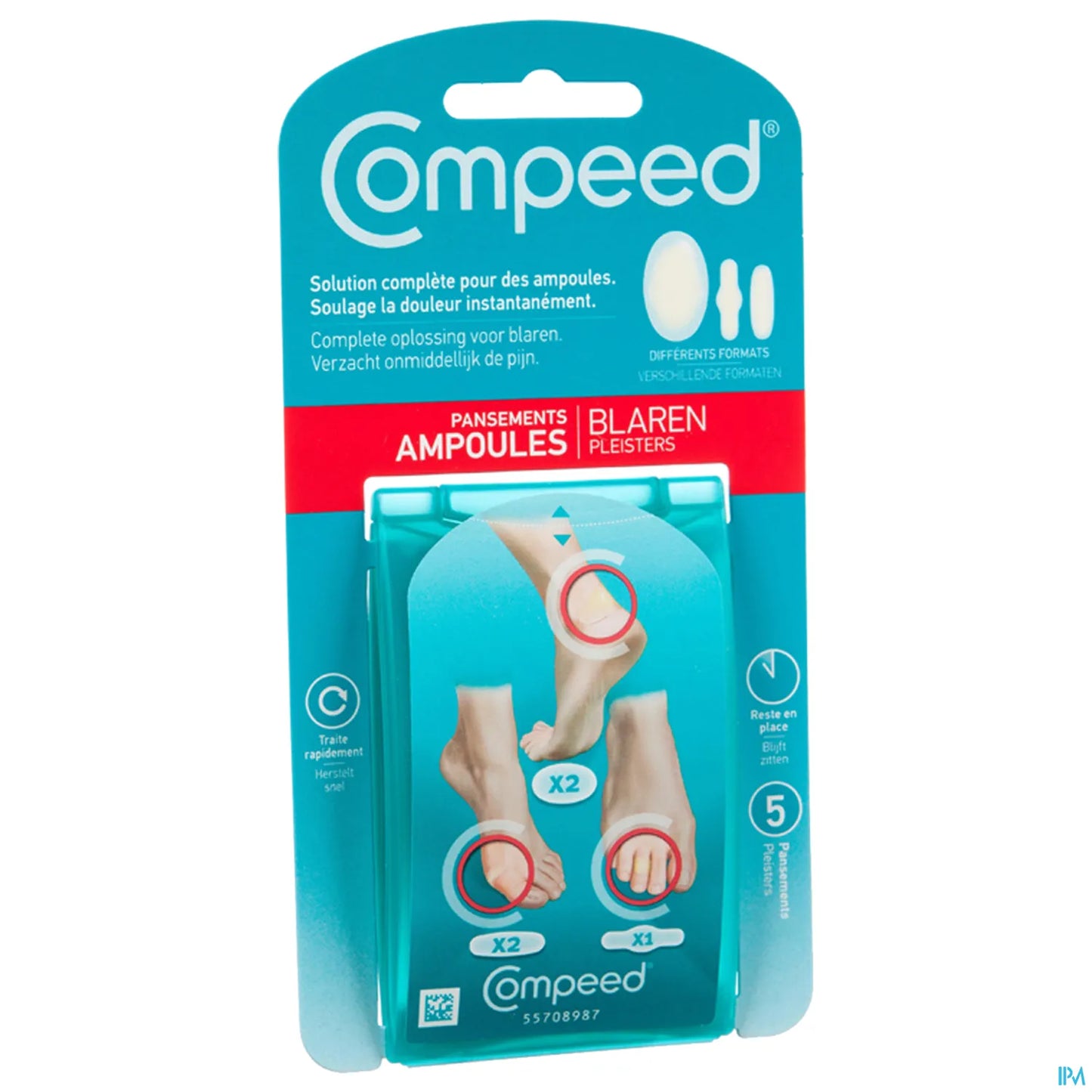 5 Pansements Ampoules Assortiment 3 Formats