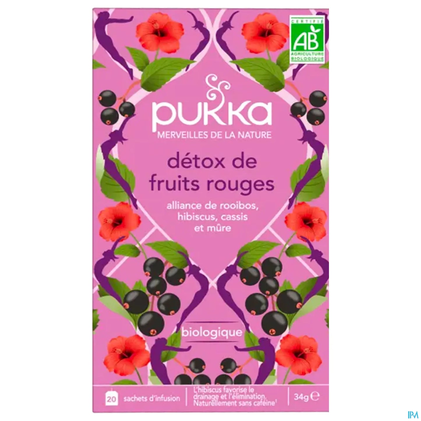 Infusion Detox de Fruits Rouges Bio Boite de 20 Sachets