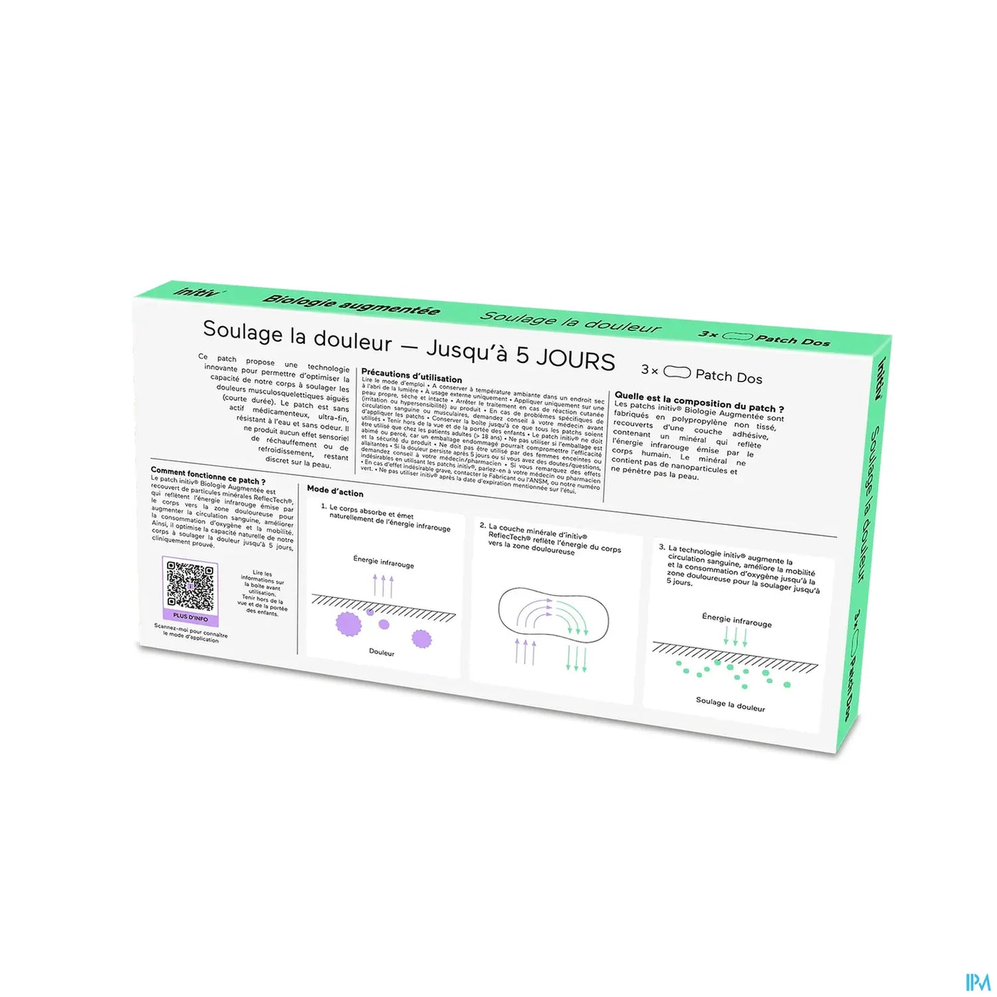 Sanofi Initiv Patch Dos Soulage La Douleur 3 Patchs