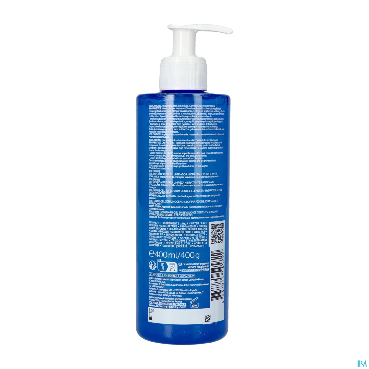 Toleriane Gel Moussant Purifiant 400ml