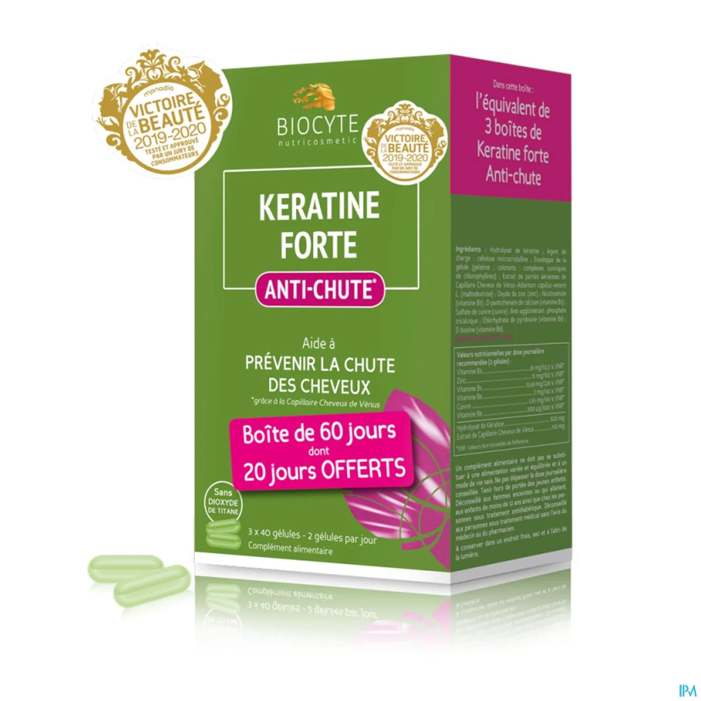 Kératine Forte Anti Chute 120 gélules