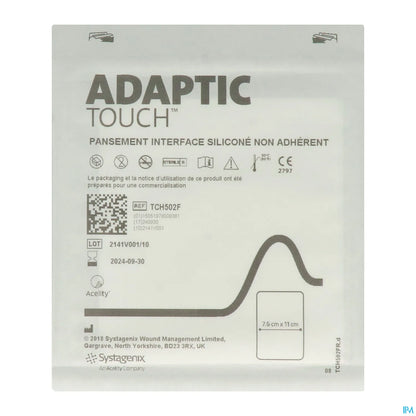 Adaptic Touch Pansement Interface Siliconé Non Adhérent 7,6x11 cm 10 unités
