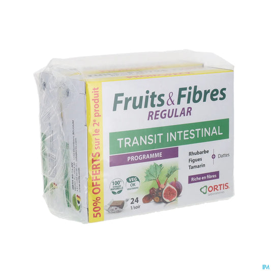 Fruits and Fiber Regular 2 x 24 Chewable Cubes