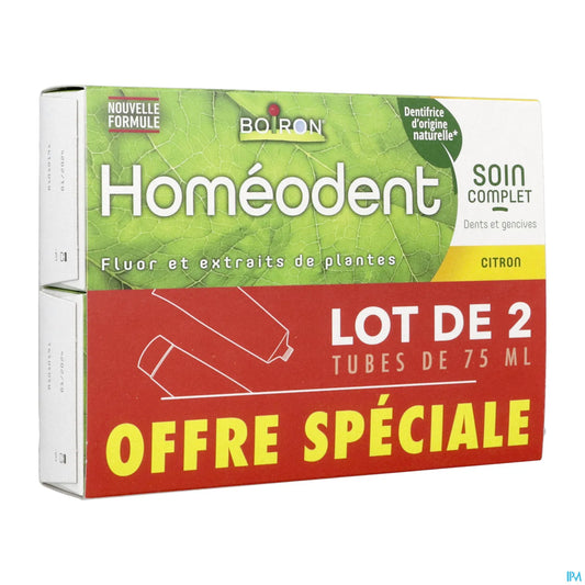 Homeodent Soin Complet Dents Et Gencives Citron 75Ml X2