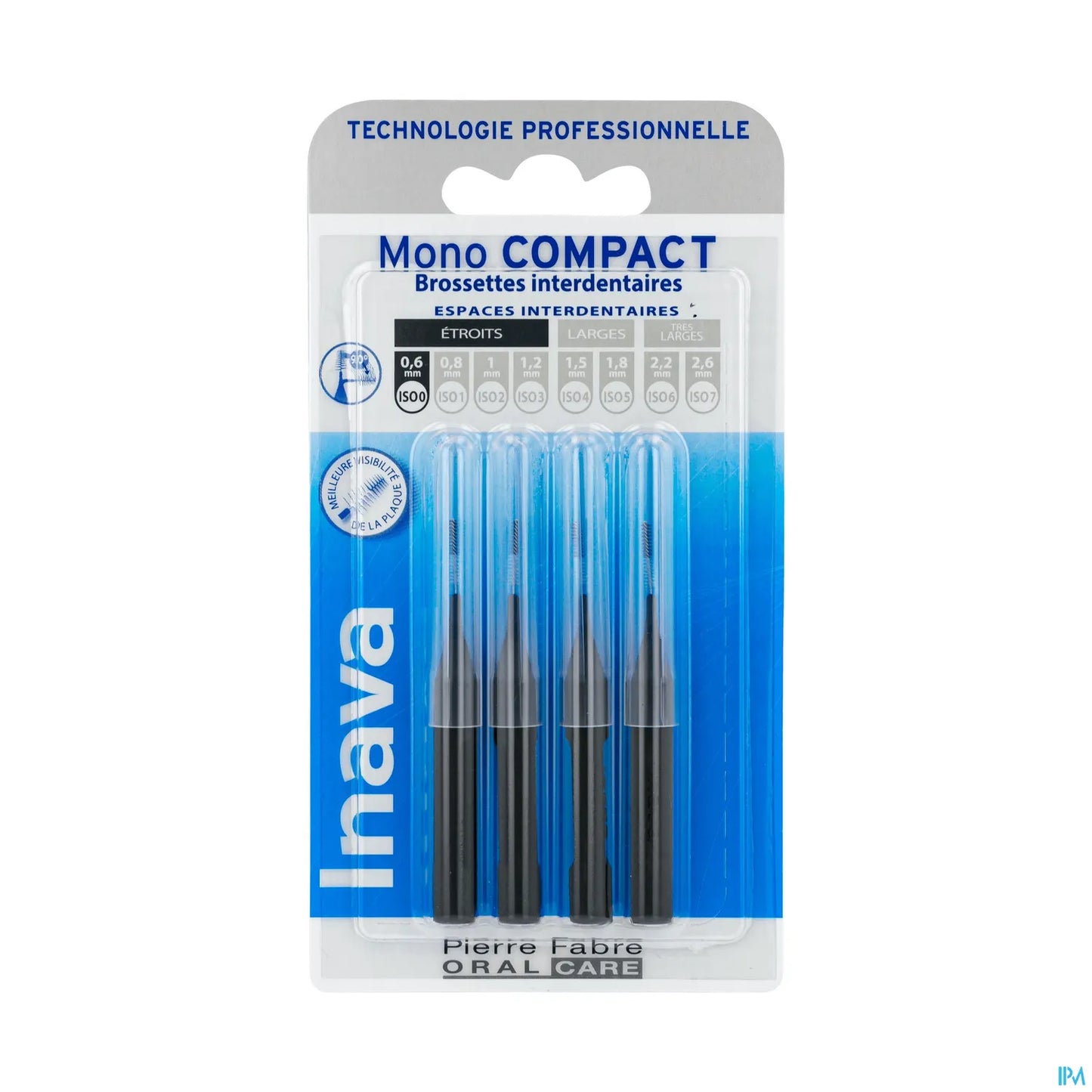 Mono Compact Brossette Noir Blister 0.6mm ISO0