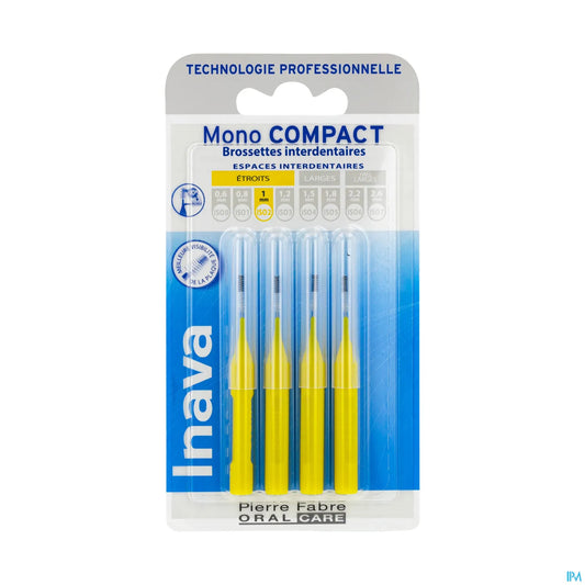 Mono Compact Yellow Brush Blister of 4