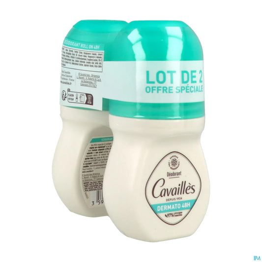 Rogé Cavaillès Dermato 48H Déodorant Roll-On Lot de 2 x 50 ml