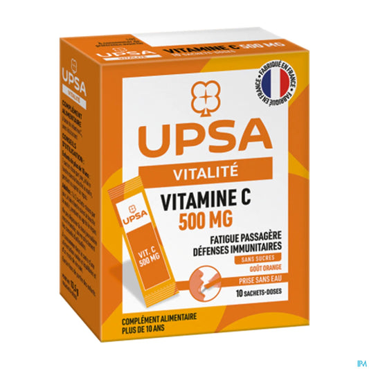 Vitalité Vitamine C 500mg 10 Sachets Doses