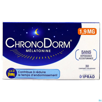 Iprad Sante ChronoDorm Mélatonine 1,9mg 30 Comprimés