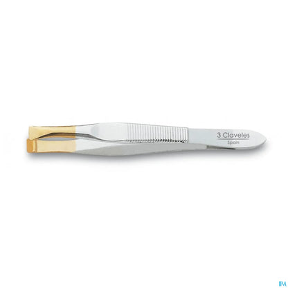 Pince à Épiler Acier Droit Large 8cm