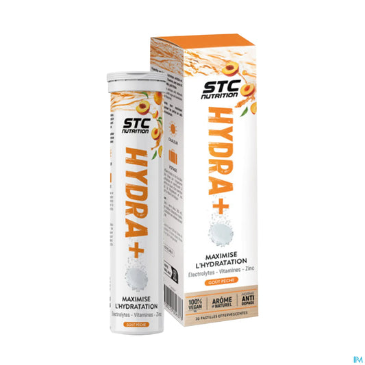 STC Nutrition Hydra+ Pastilles Effervescentes Pêche Boite de 20