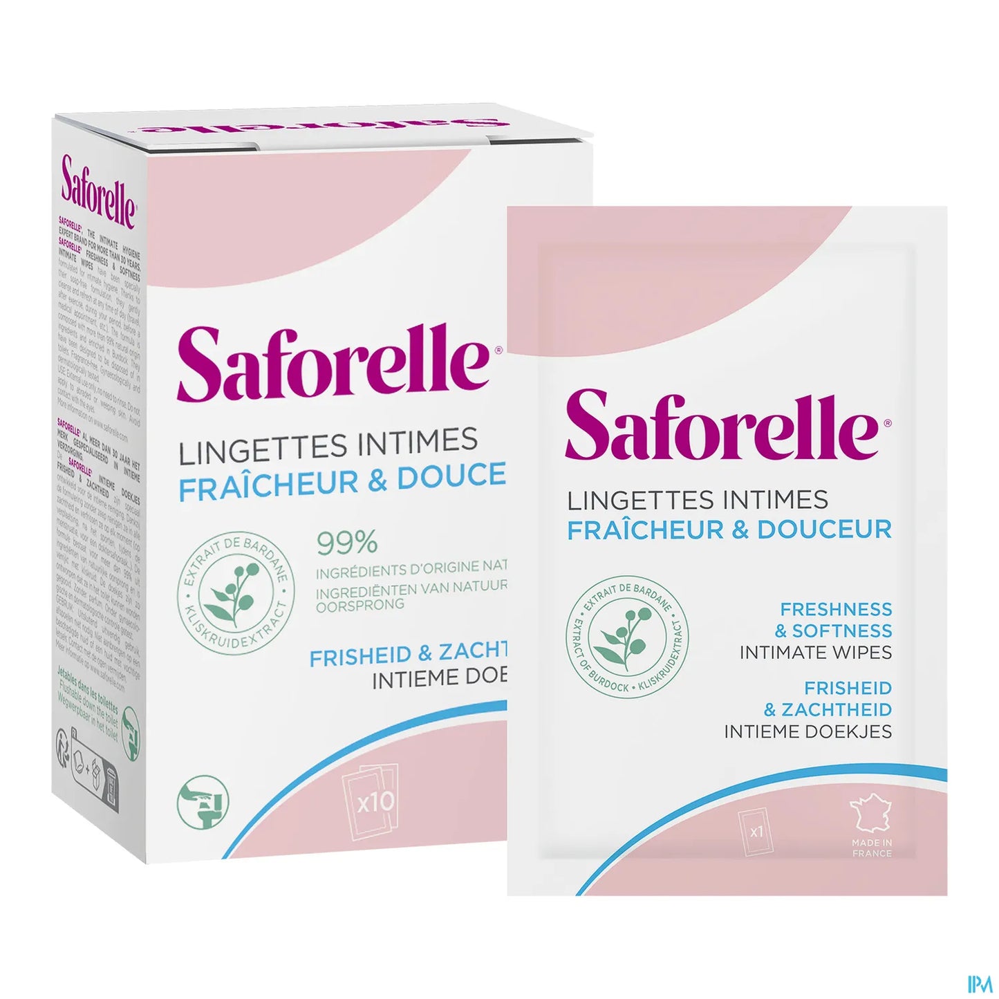 Salviette intime biodegradabili Freschezza e Morbidezza Confezione da 10 bustine