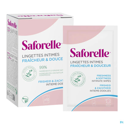 Salviette intime biodegradabili Freschezza e Morbidezza Confezione da 10 bustine