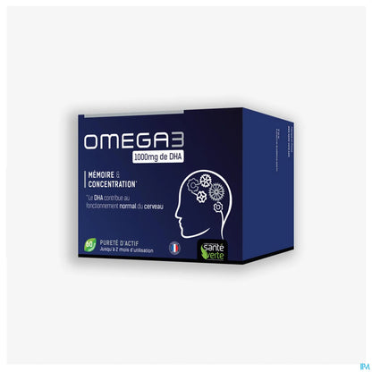 Omega 3 1000 mg de DHA 60 Capsules