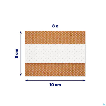 Pansement Waterproof Extra Résistant 8 Bandes 10 cm x 6 cm
