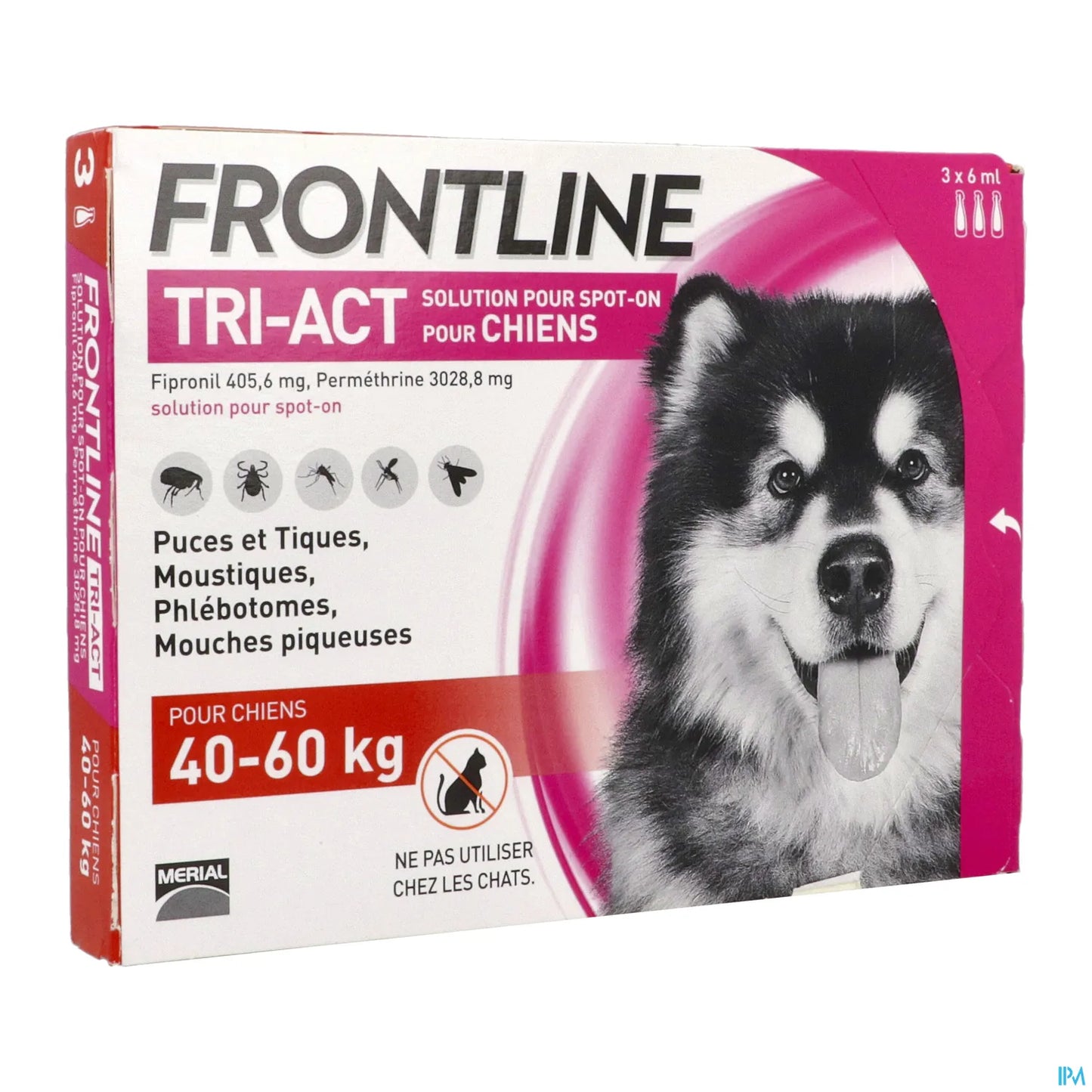Tri-Act Dog 40-60kg 3 Pipettes