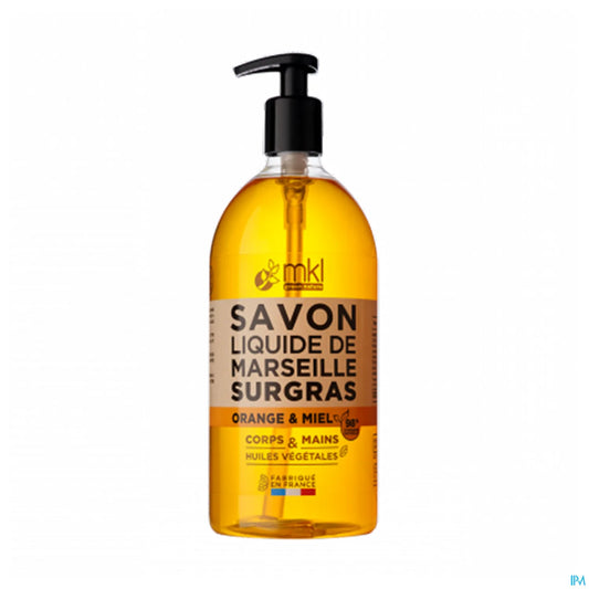 Green Nature Savon de Marseille Liquide Orange et Miel 1L