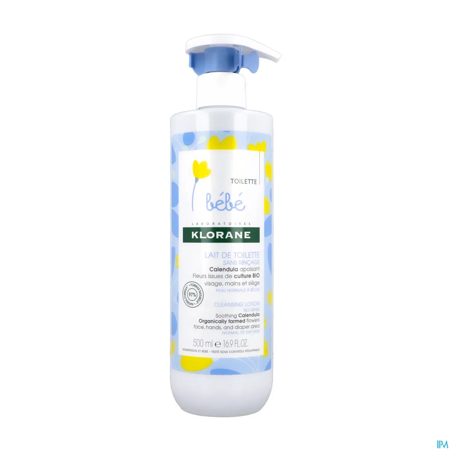 Klorane Bébé Lait de Toilette sans Rinçage 500 mL