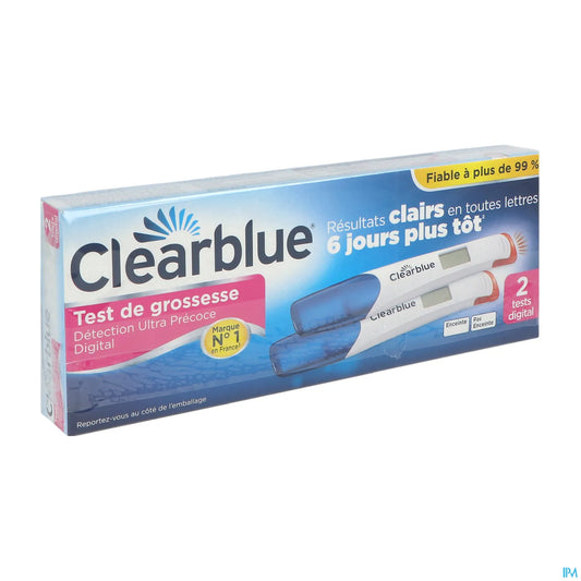 Clearblue Test de Grossesse Digital Ultra Précoce 2 unités