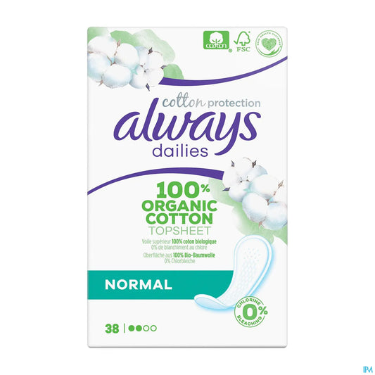Dailies Cotton Protection Normal 38 Panty Liners