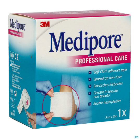 3M Medipore Liner Sparadrap Non Tissé Multi-Extensible 5 Cm X 10 M